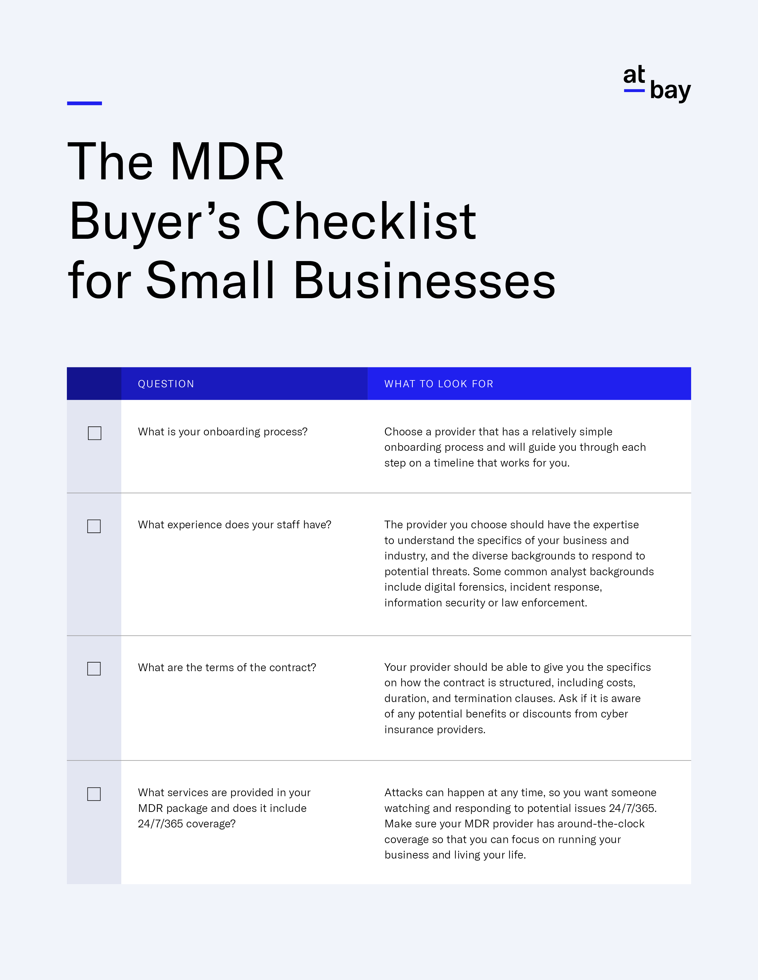 The Definitive Checklist for Choosing the Right MDR