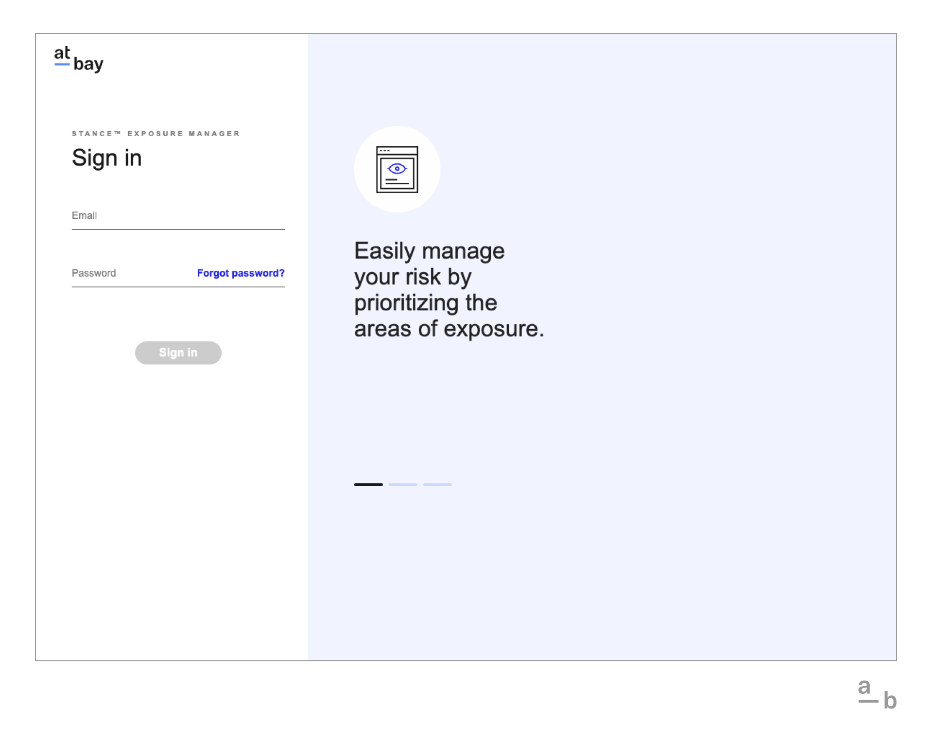 Log in to the At-Bay Stance dashboard