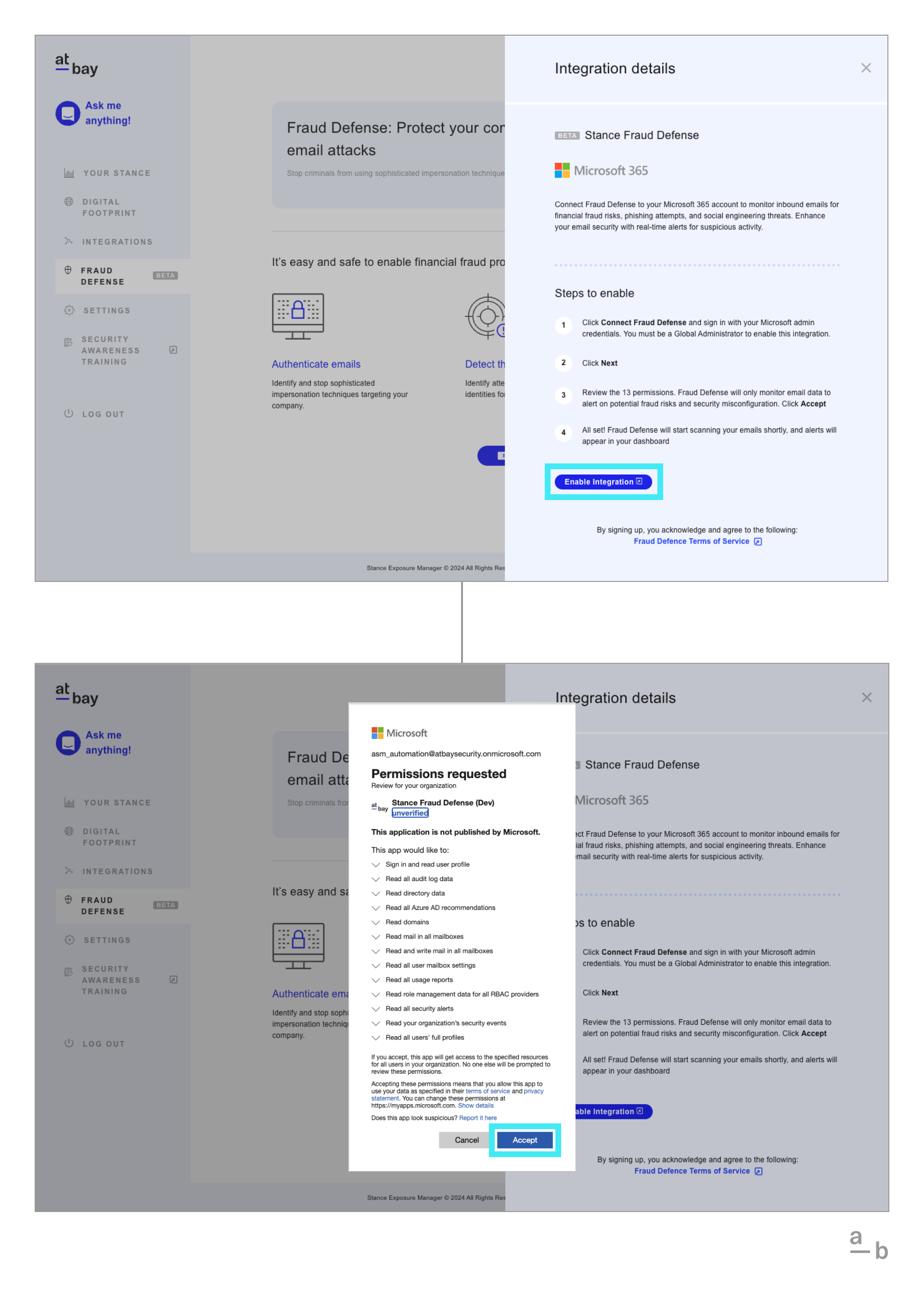 Activate Fraud Defense on the At-Bay Stance dashboard